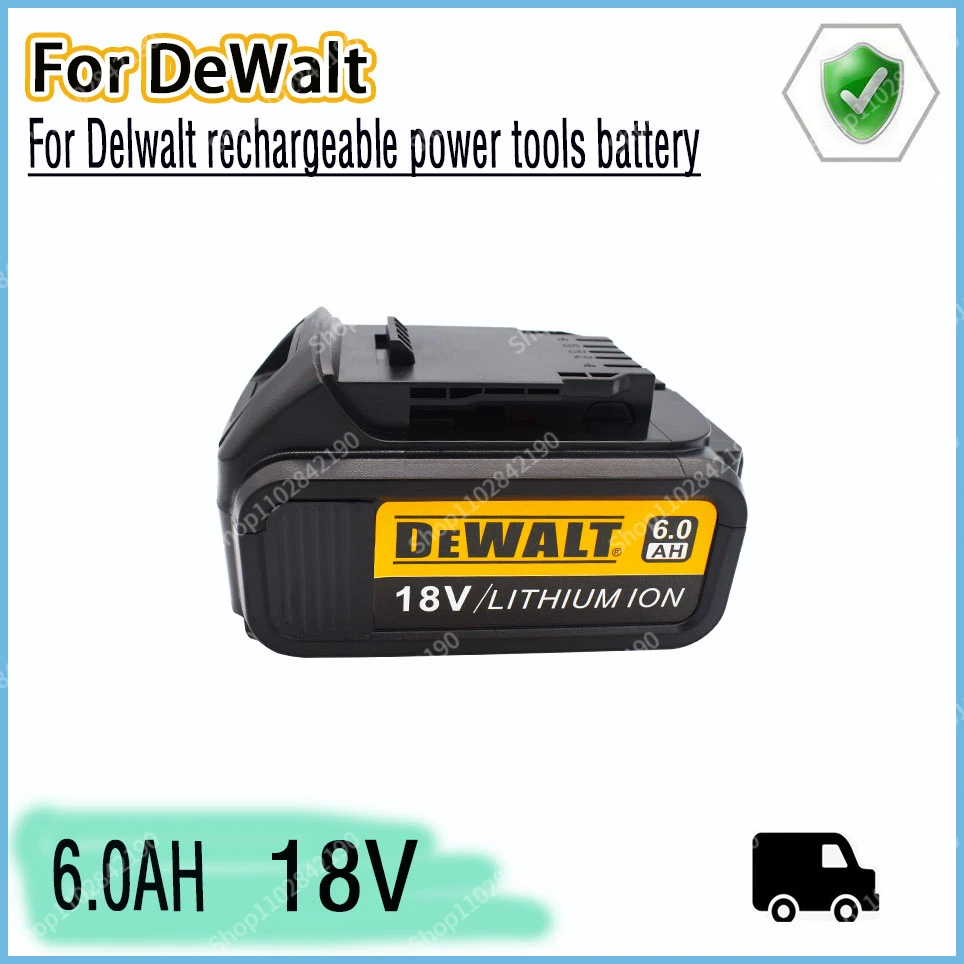 

For DeWalt 18V 6.0AH Rechargeable Power Tools Battery with LED Li-ion Replacement DCB205 DCB204-2 20V DCB206