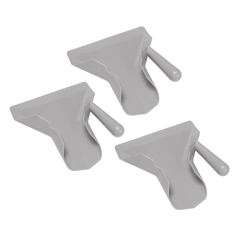 

3X Plastic Chip Scoop French Fries Shovel Loader Chip Packaging Shovel Funnel Popcorn Fast Food Right Handle