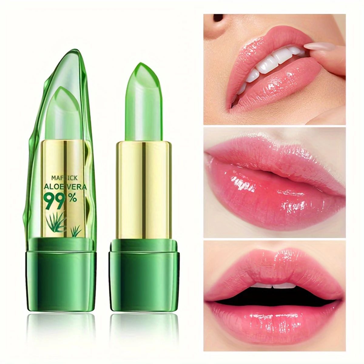 Бальзам для губ с алоэ вера меняющий цвет увлажняющий восстанавливающий