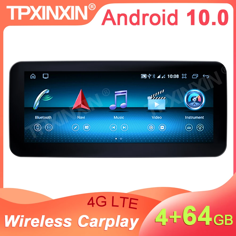 

Беспроводной Carplay Android 10 Автомобильный мультимедийный экран для Benz C-Class-W205-GL 2016-2018 Android автомобильное радио GPS 4G SIM Idrive автомобильный ПК