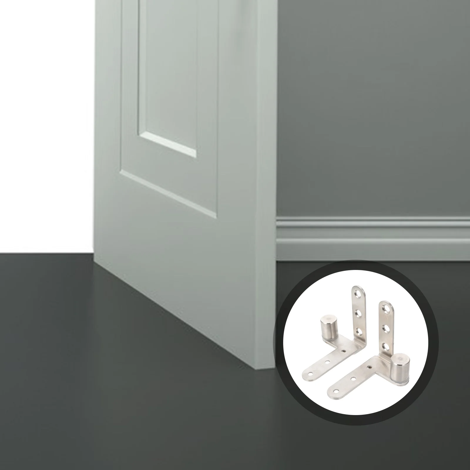 

2 Pcs Door Closer Hinge Hinged Cabinet Furniture Hinges Box Shape Stainless Steel