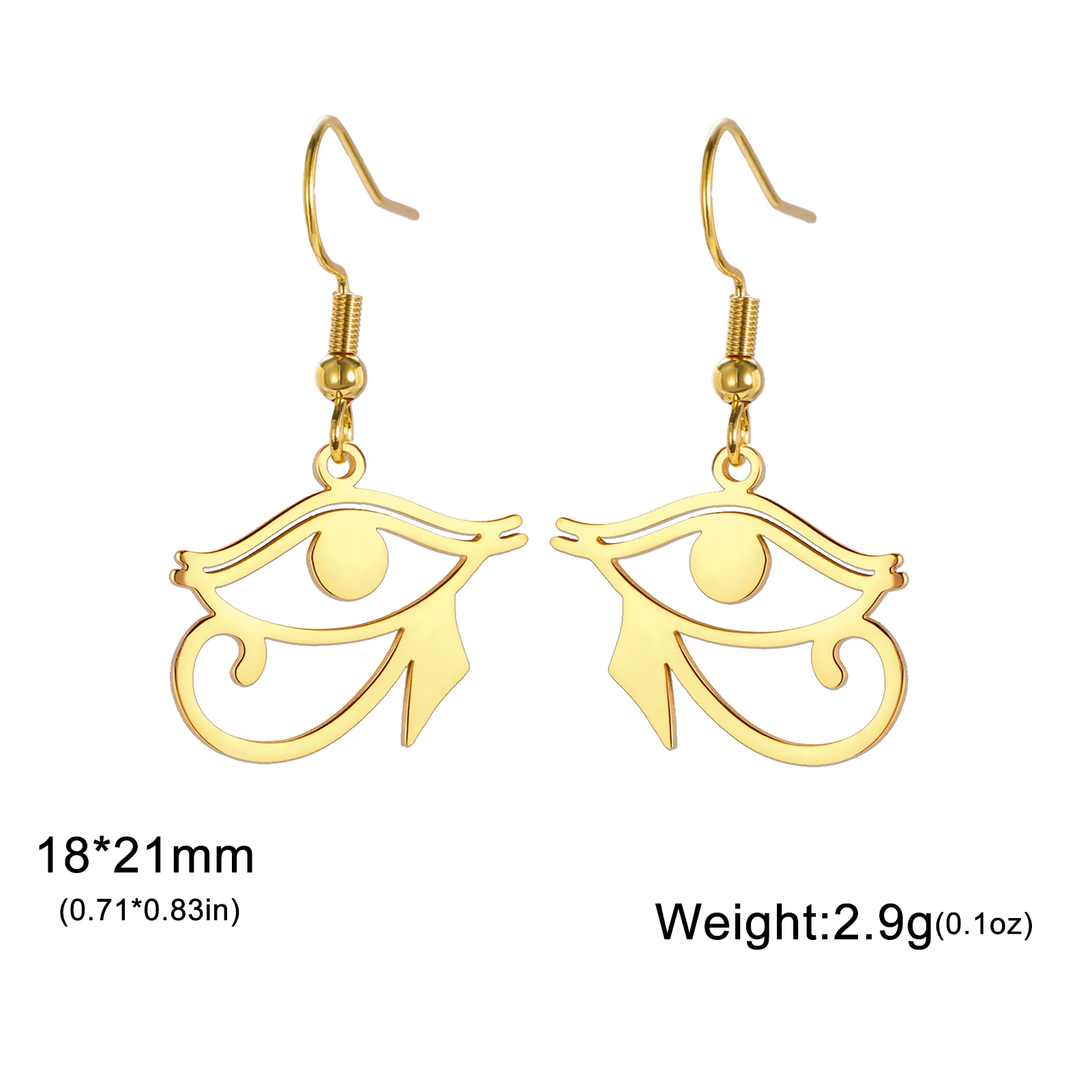 Древние египетские серьги-подвески Глаз Гора из нержавеющей стали висячие