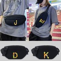 fashion women waist bag packs female phone purses ladies chest messenger bags fruit series pattern for running cycling