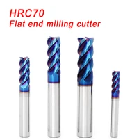 1pcs hrc70 4 flute milling cutter alloy coating tungsten steel tool cnc maching milling cutter end mill