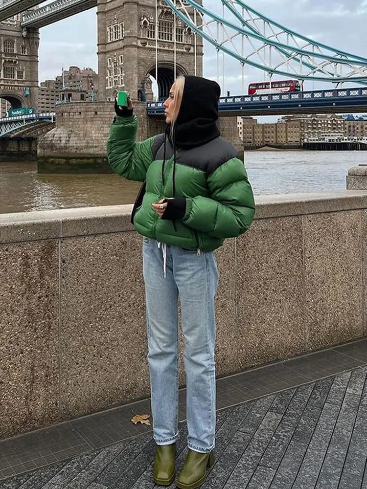 Cryptographic Winter Warm Down Jackets Casual Fashion Puffer Jackets for Women Trench Coats Clothes Bubble Down Jackets Clothes