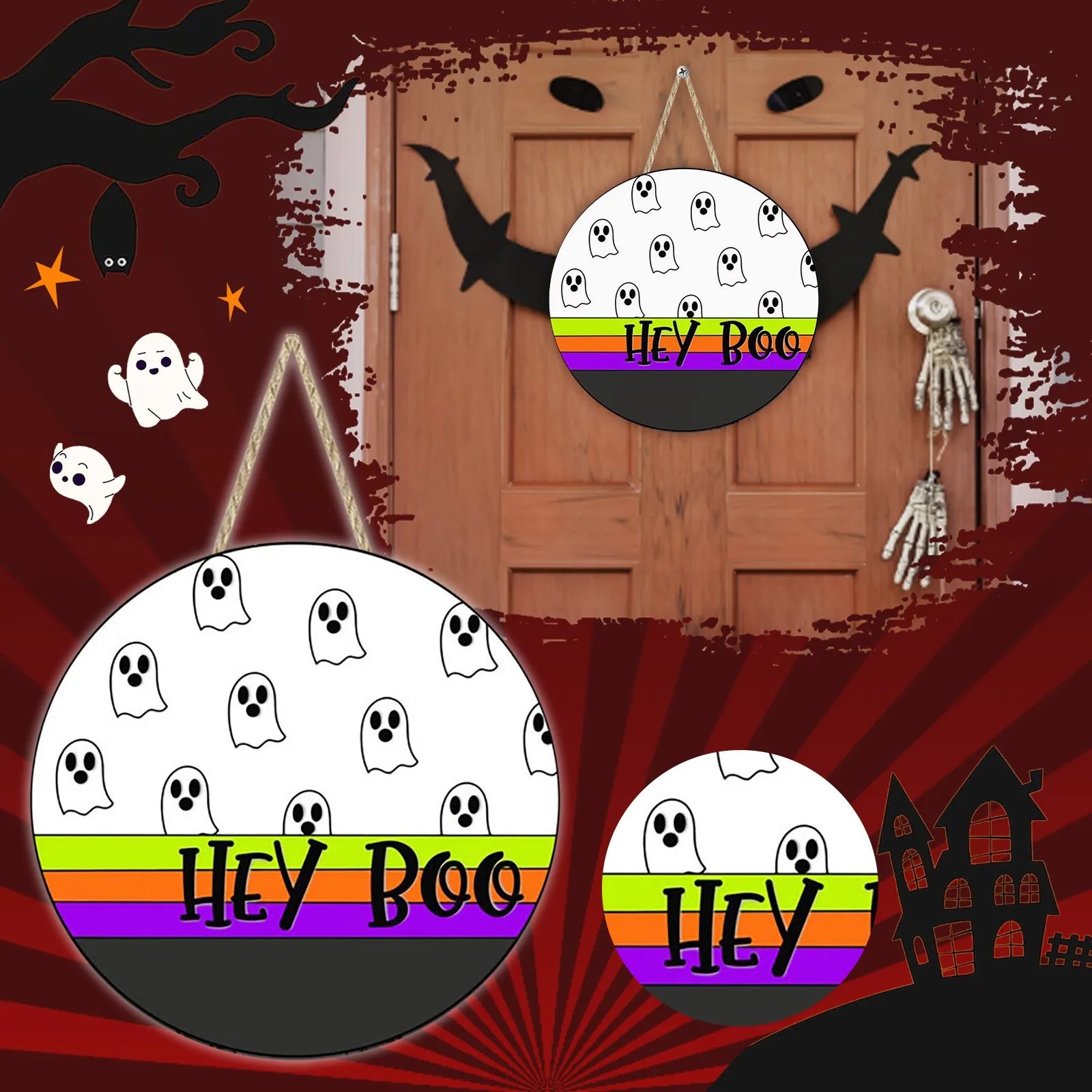 

Halloween Decorative Ornament Wooden Happy Plastic Pearls for Decoration Small Valentine Tree Decorations 4 Pink Christmas Tree