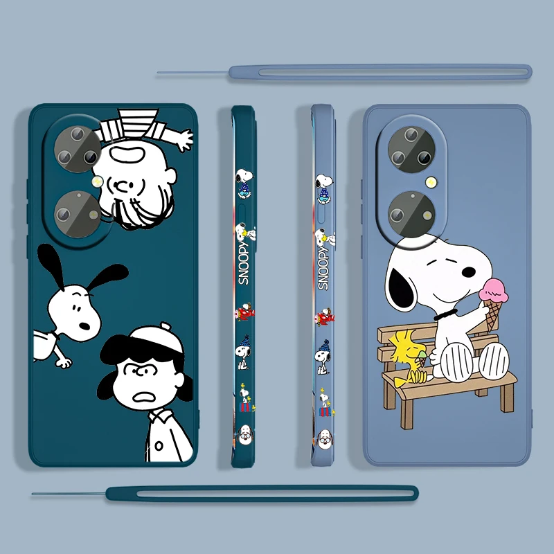 

Милый силиконовый чехол для телефона с рисунком из аниме Snoopy Boys для Huawei P50 P40 P30 P20 P Smart Z Pro Plus 2019 2021