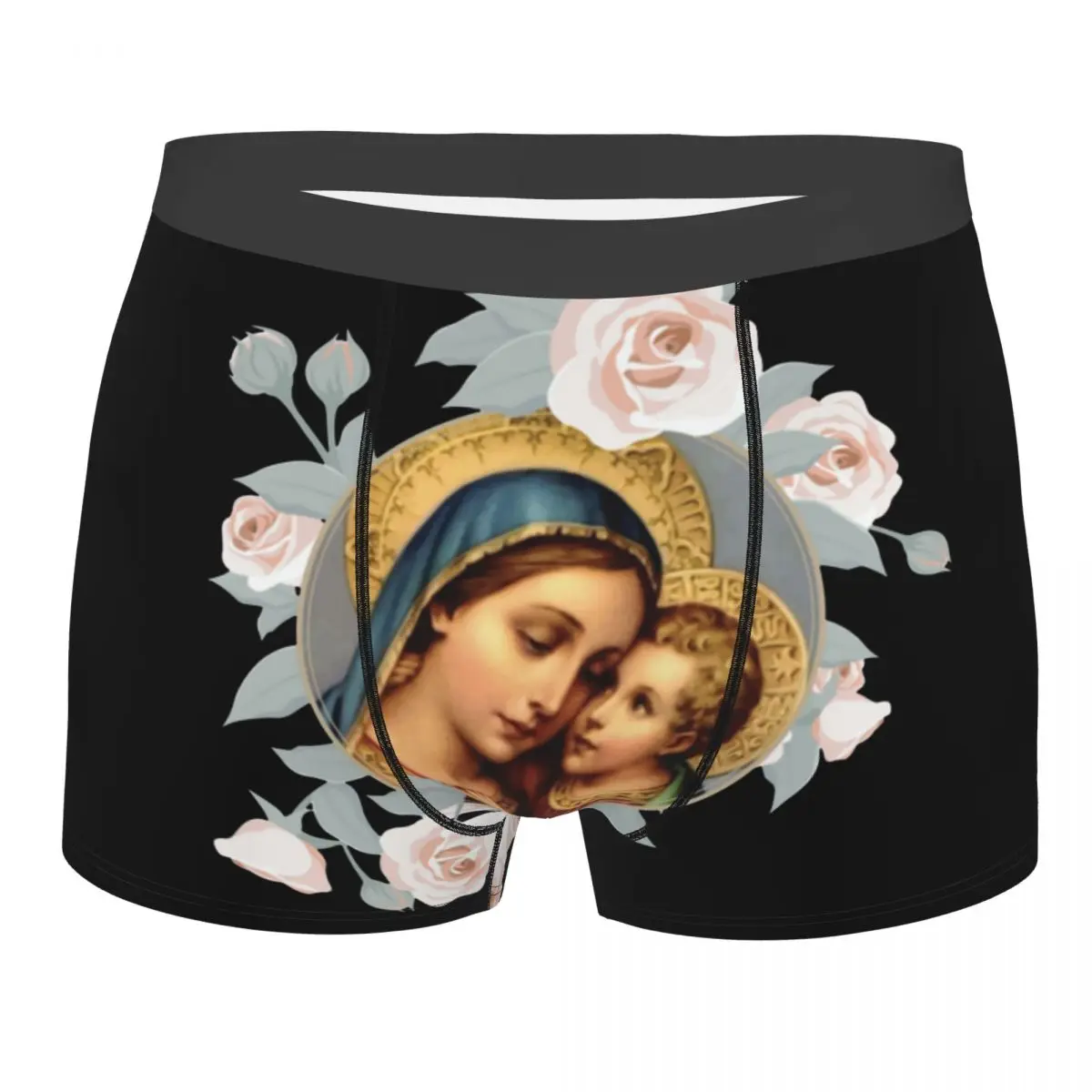 

Man Our Lady Of Good Boxer Shorts Panties Breathable Underwear Blessed Mother Mary Art Catholic Homme Sexy S-XXL Underpants