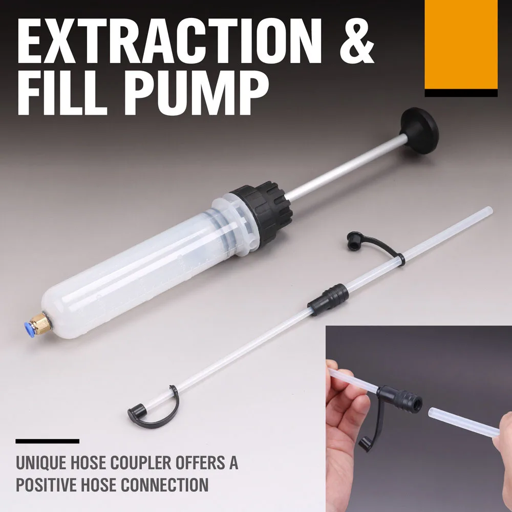 Auto Oil Fluid Extractor Car Syringe Pump Brake Manual Suction Vacuum Fuel Transfer |