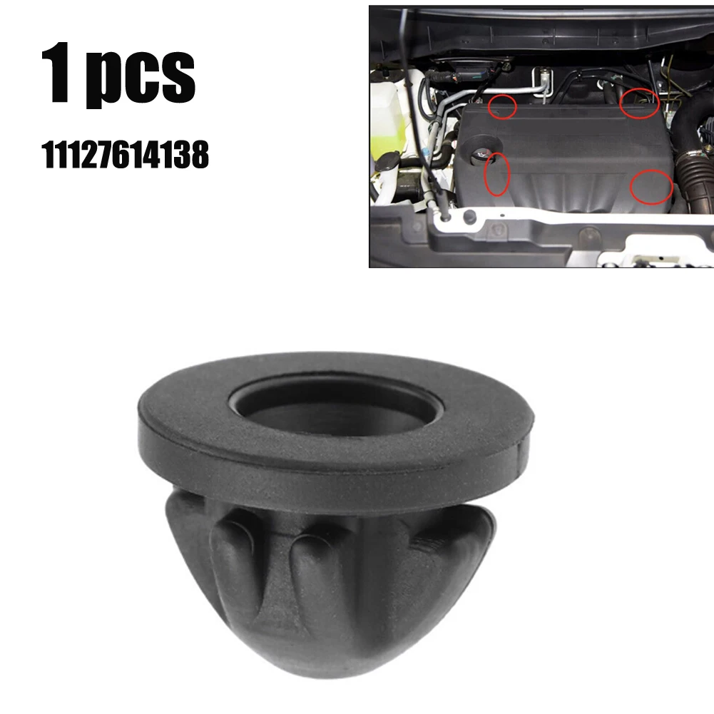 

1/4PCS Car Engine Cover Trim Rubber Mount Grommet Bush Bump Stop 11127614138 For BMW X4 X5 Black Replacement Durable Car Parts