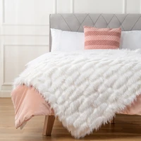 blanket light luxury thick blankets fur blanket faux fur blanket decorative blanket sofa blankets white bedside blanket textiles