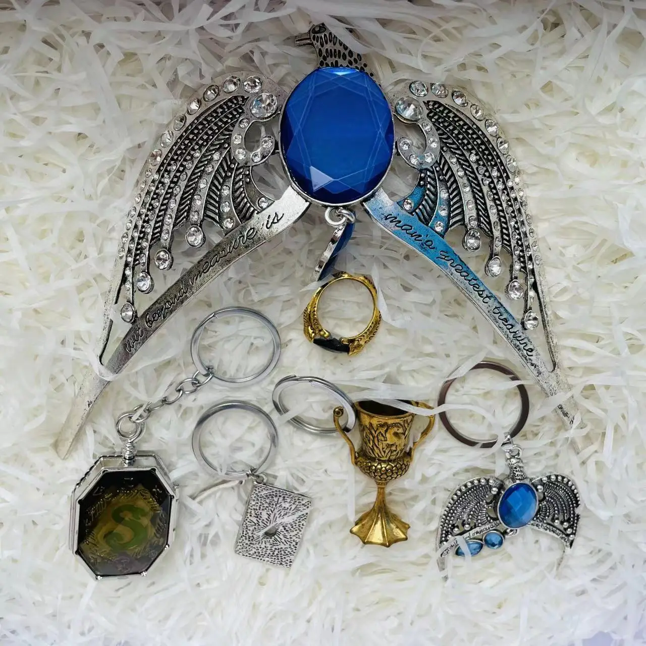 Horcrux 6 шт. в комплекте, медальон, диадема Golbet Eagle, брикет, брелок, кольцо из камня, Черный Лорд, оружие, винтажный аксессуар