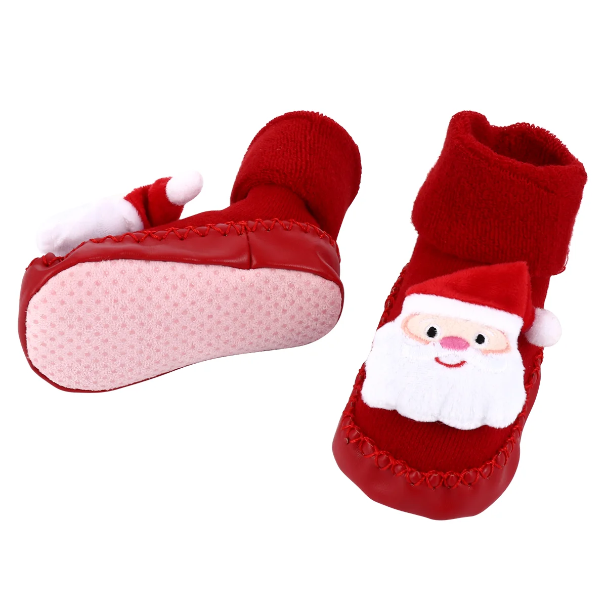 

Baby Christmas Socks Slippers Green Gift Soft Boots Slippers Anti Slip House Crib Prewalker Footwear Infant Newborn Boys Girls