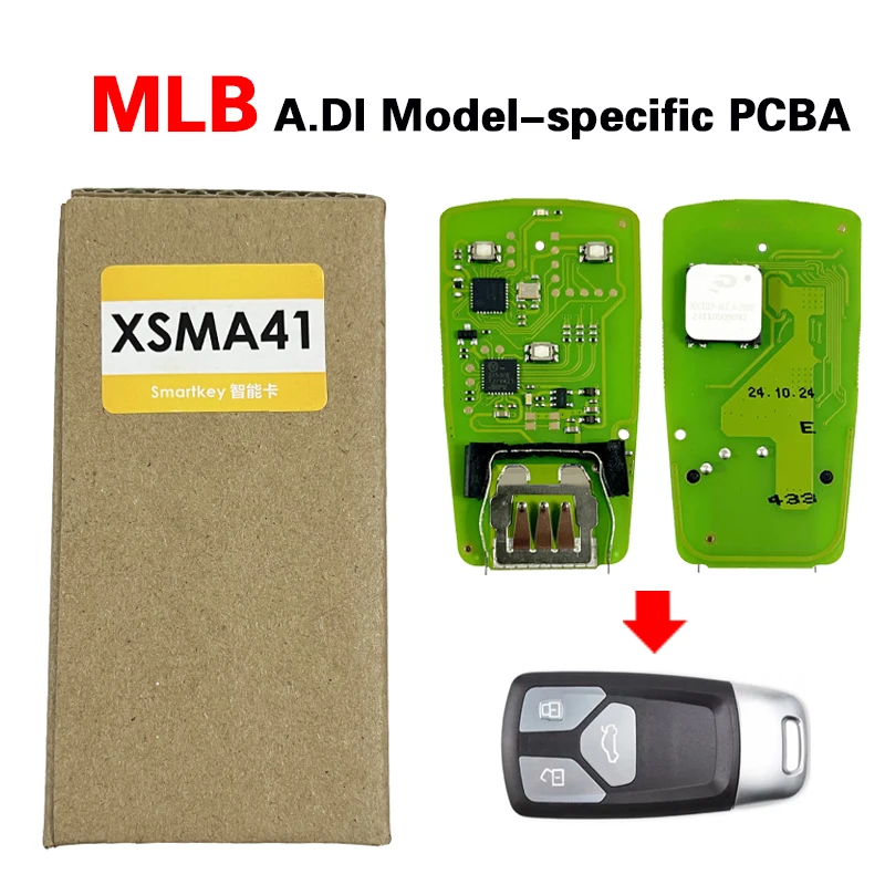 Xhorse XSMA41EN MLB-Key PCB 3 кнопки для Audi Bentley Поддержка инструмента VVDI MLB