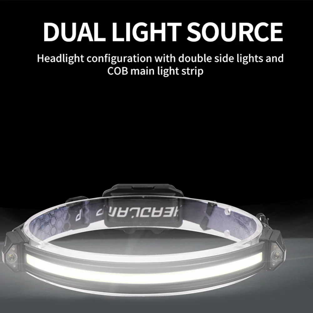 Суперъяркий Головной фонарь с COB-матрицей USB-портом и функцией быстрой зарядки