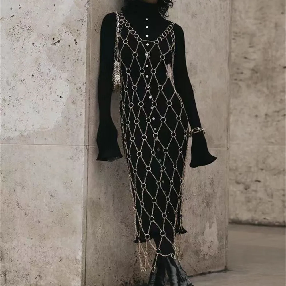 Сексуальные ювелирные изделия для тела цепочка груди бикини платье стринги и бра