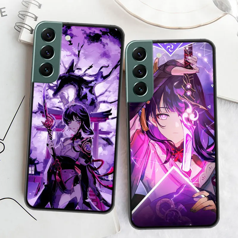 Популярный чехол для телефона Genshin Impact Raiden Shogun Samsung S8 Galaxy Note 20 Ultra 10 Lite 9 8 M12 M21 M30S M31 M32