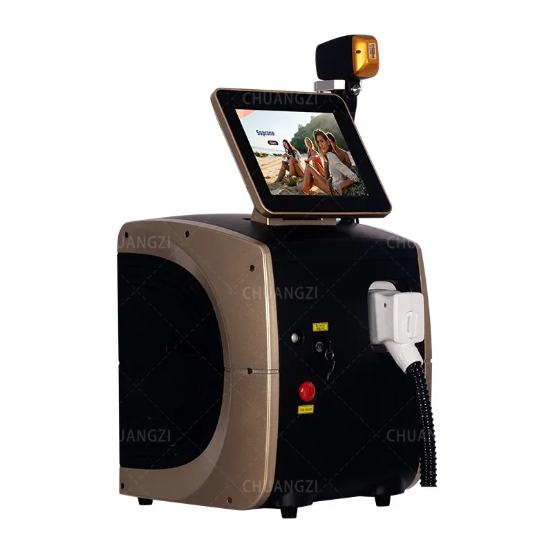 2000 Вт 808 нм 755 1064 3 длины волны диодный лазер для постоянной эпиляции охлаждающая