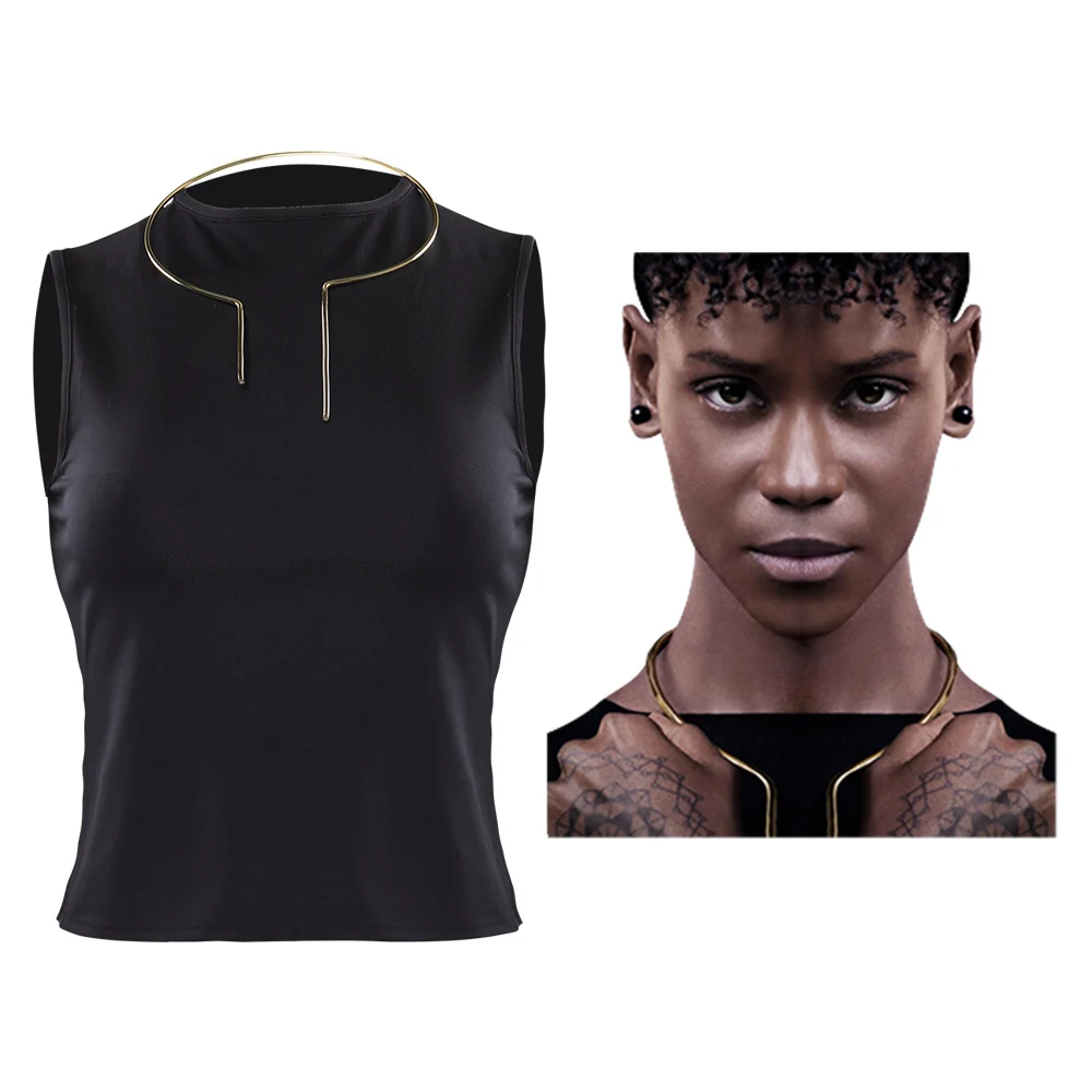 

Wakanda Forever Shuri костюмы для косплея Хэллоуин Карнавал мужской черный жилет