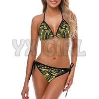 polynesian tattoo rising bikini 3d all over printed sexy bikini summer women for girl beach swimsuit cosplay clothes