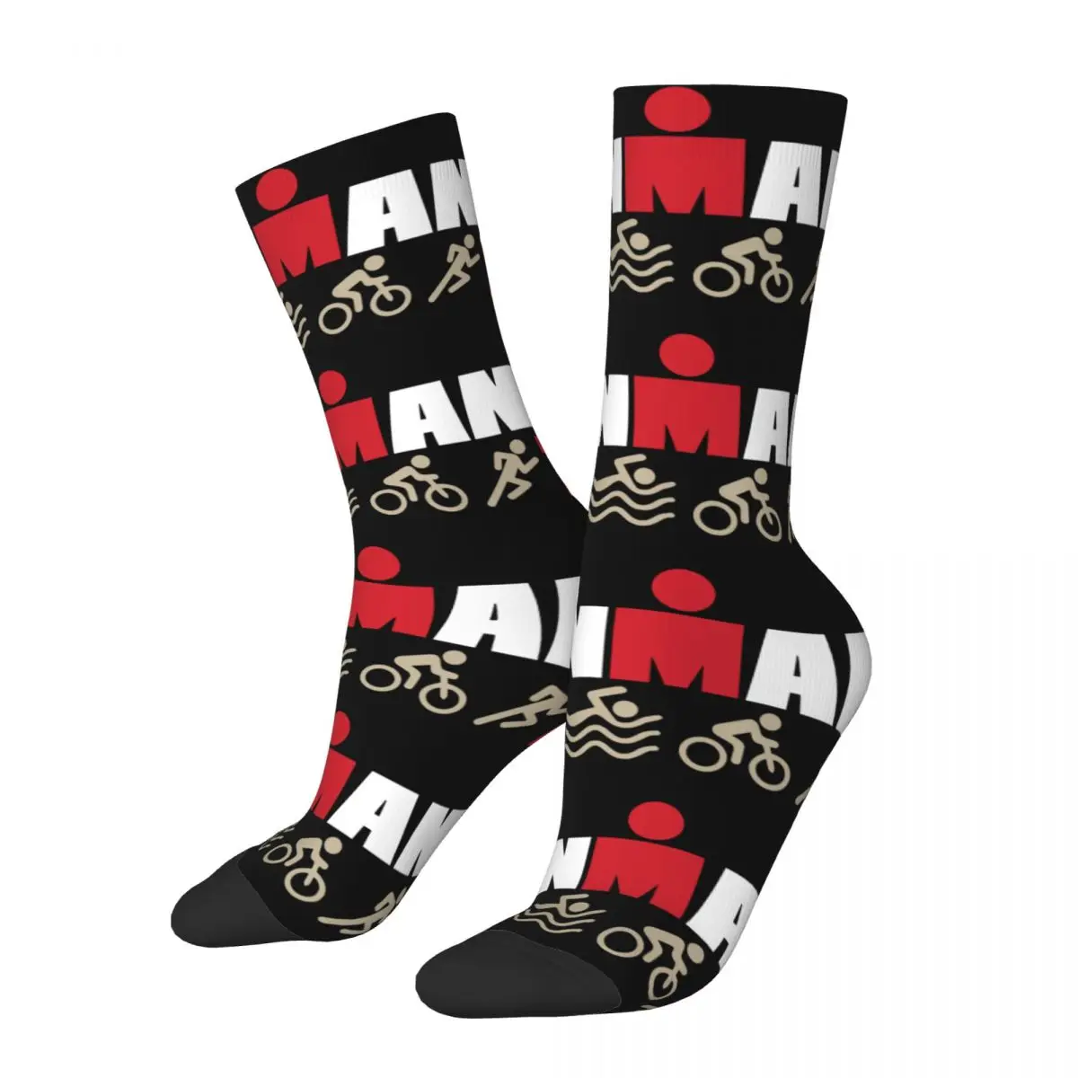 

Triathlon Swimming Cycling Running Design Socks Merch for Unisex Cozy Sock