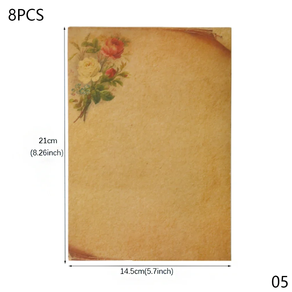 Ретро винтажная бумага для письма 8 листов