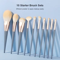 10 pcs makeup brushes blusher concealer eye shadow powder sculpting highlighter eyebrow brush professional female makeup tool