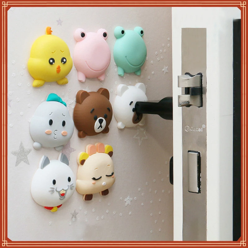 

Fashion Wall Sticker Door Stopper Doorknob Rubber Fender Lock Protective Pad Crash Pad Wall Door Bedroom Decoration Protecto