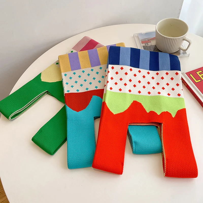 Sweet Polka Dot Knitted Checkerboard Bag Personality Versatile Shoulder Handbag Female Handbag