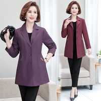 womens windbreaker new high quality jacket female spring autumn slim middle aged mother trench coat blazer overcoat 5xl
