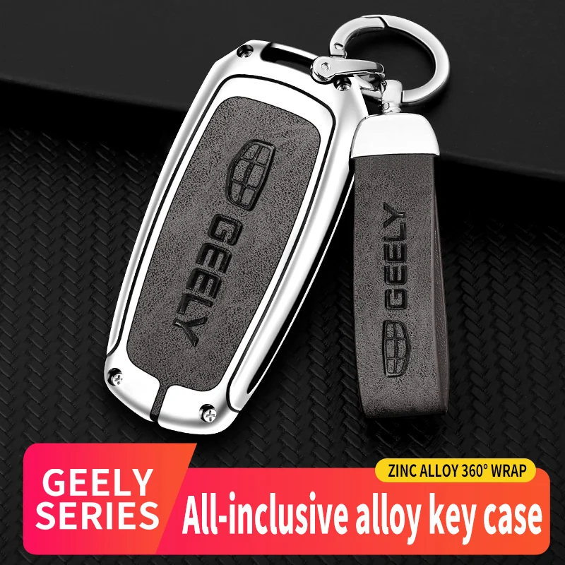 

Zinc Alloy Car Key Cover Men Women Upscale Keychain Case For Geely Atlas Boyue NL3 X6 EX7 Emgrand X7 SUV GT GC9 6 Borui Coolray