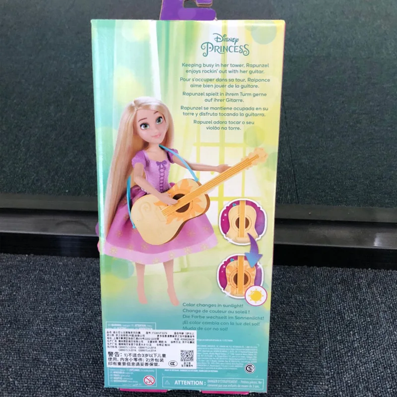 Hasbro Disney Princess Rapunzel Doll Adventure Series Joints Movable Action Figure Color Changing Guitar Toy Girl Birthday Gift images - 6