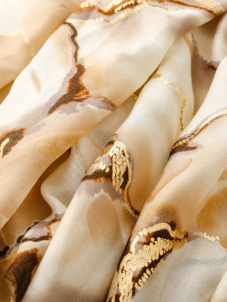 Элегантный женский шелковый шарф на лето Пляжная шаль милый богемный хиджаб с