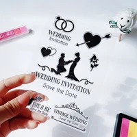 propose marriage transparent silicone finished stamp diy scrapbooking journal rubber coloring embossed stencils decor reusable