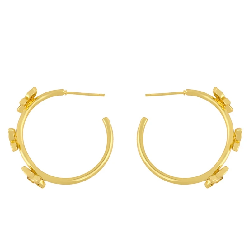 

Minimalist Copper Plating Butterfly Earrings Simple Personality Shining Earring