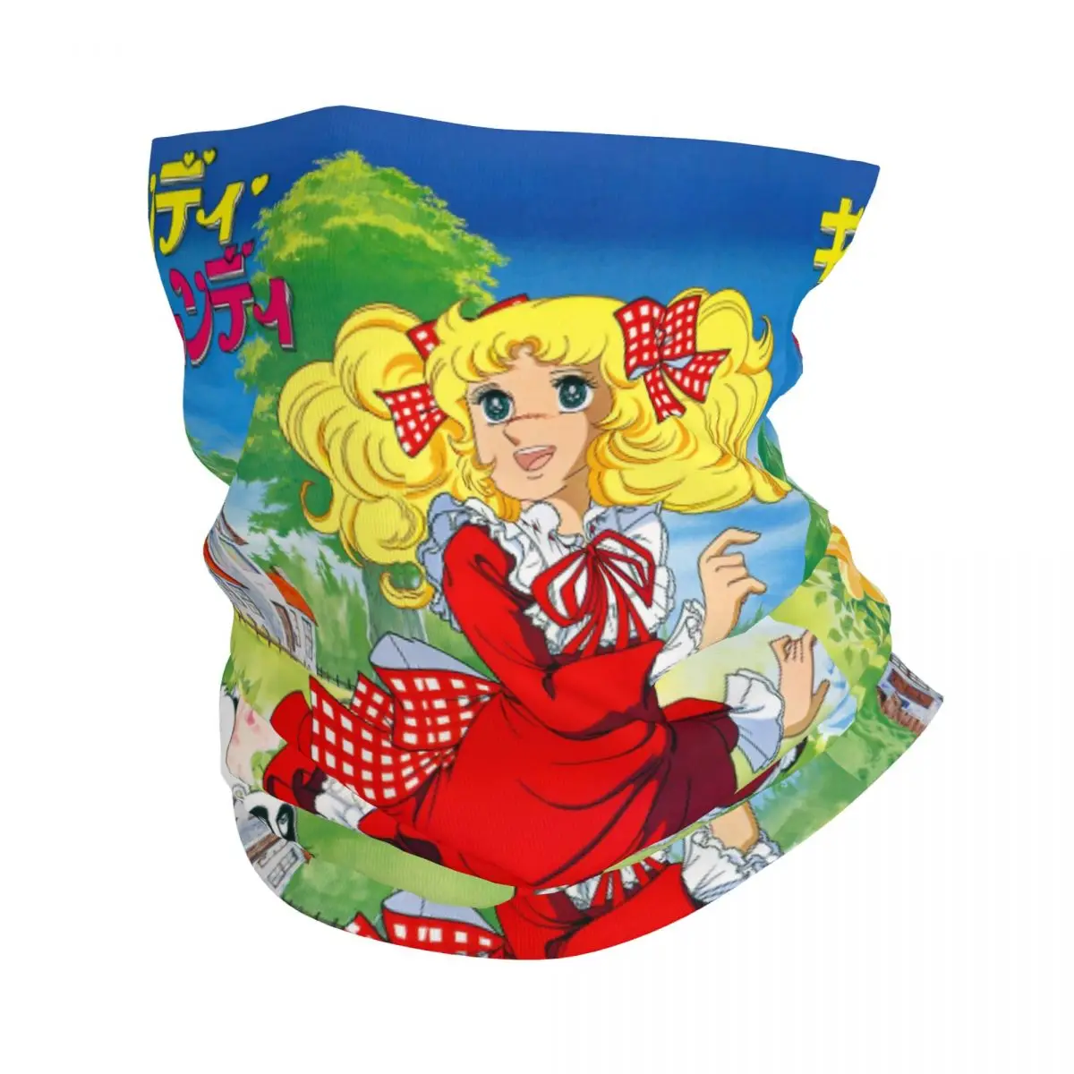 Карамельные конфеты аниме бандана Шея Гетры принт Kawaii японский Балаклава