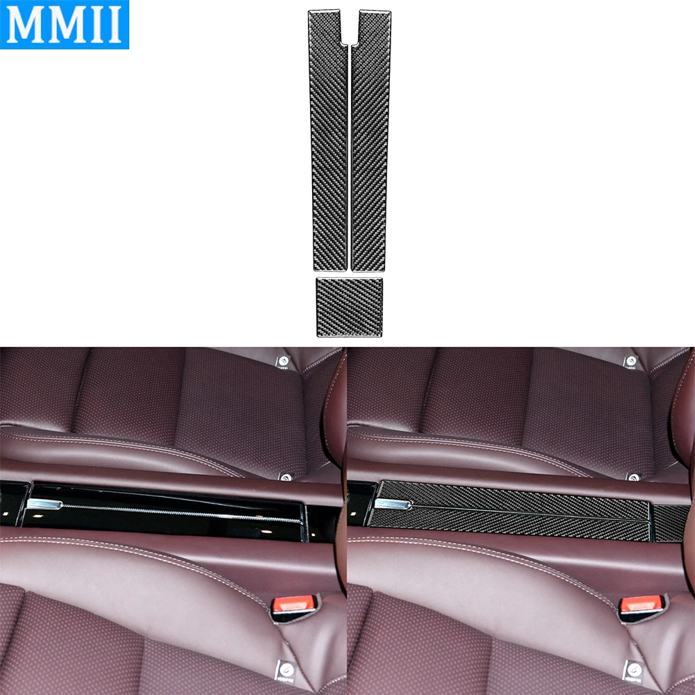 

For Porsche Panamera 2010-2016 Real Carbon Fiber Rear Armrest Box Panel Trim Cover Car Interiors Accessories Decoration Sticker