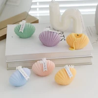 1pc shell candle home decoration birthday decoration soy wax scented candles wedding decoration photography props
