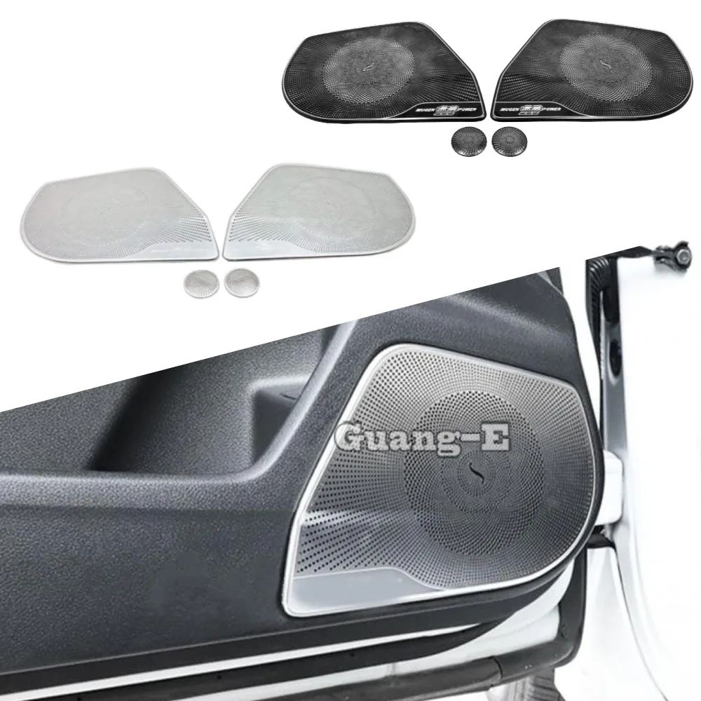 

For Honda civic 10th sedan 2016 2017 2018 Car Door Inner Styling Stainless Steel Stick Audio Speak Sound Cover Ring Circle