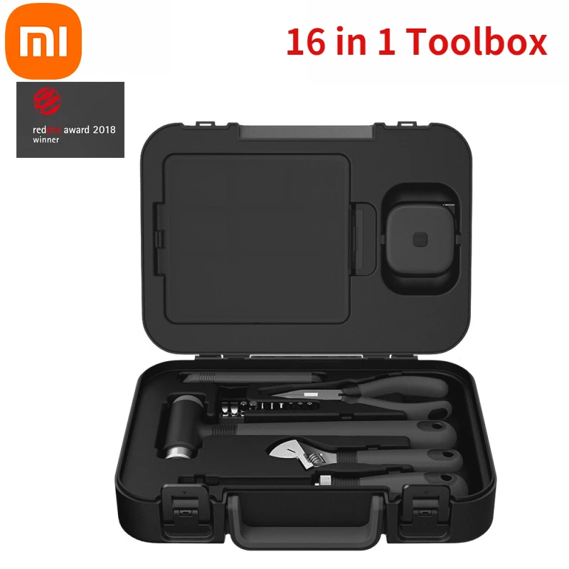 

Xiaomi MIIIW 16Pcs DIY Tool Kit Toolbox General Household Hand Tool with Screwdriver Wrench Hammer Plier Knife Repair Tools Mi