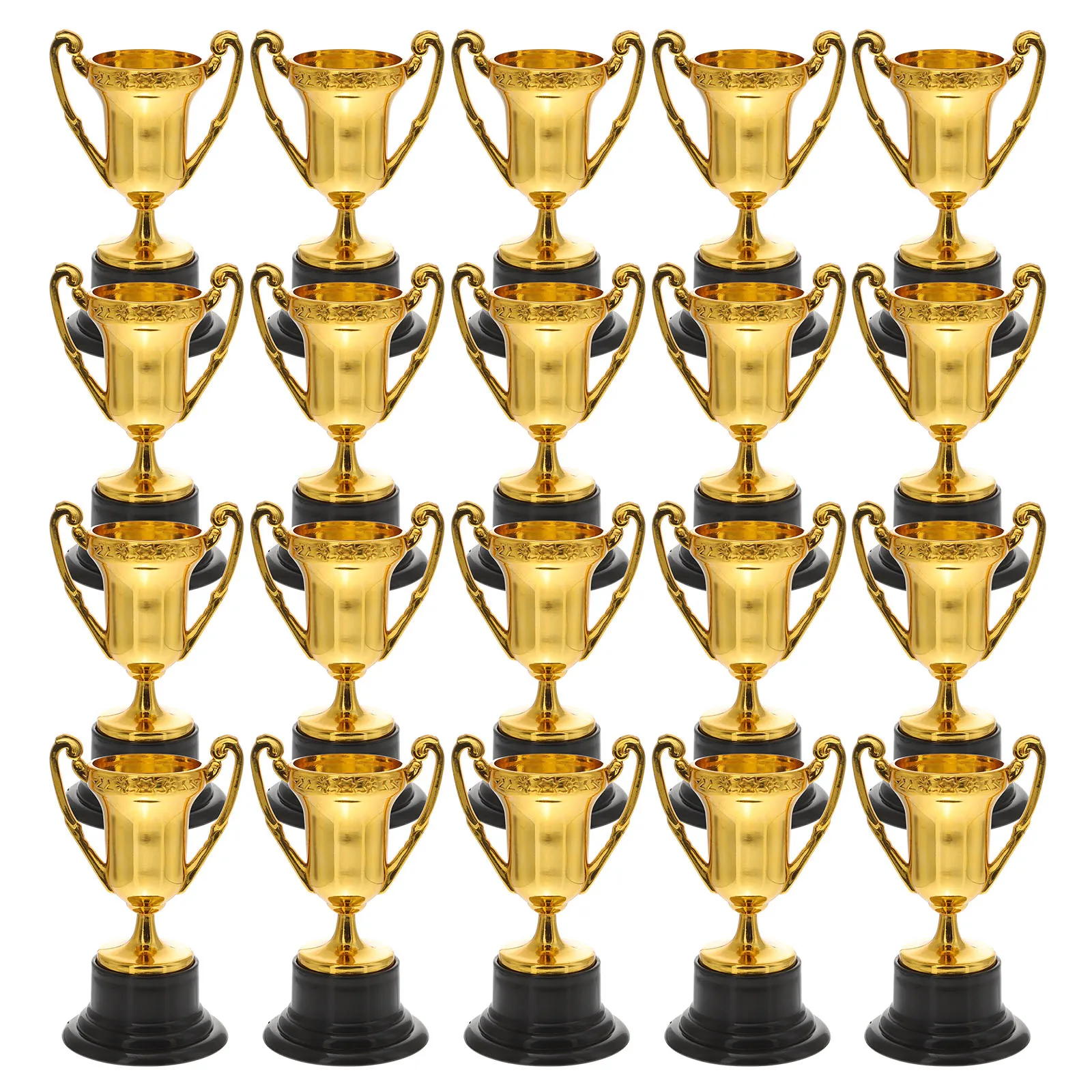 

20pcs Golden Mini Award Trophy Plastic Reward Prize Cup Toys With Black Base Kindergarten Kids Children School Gift