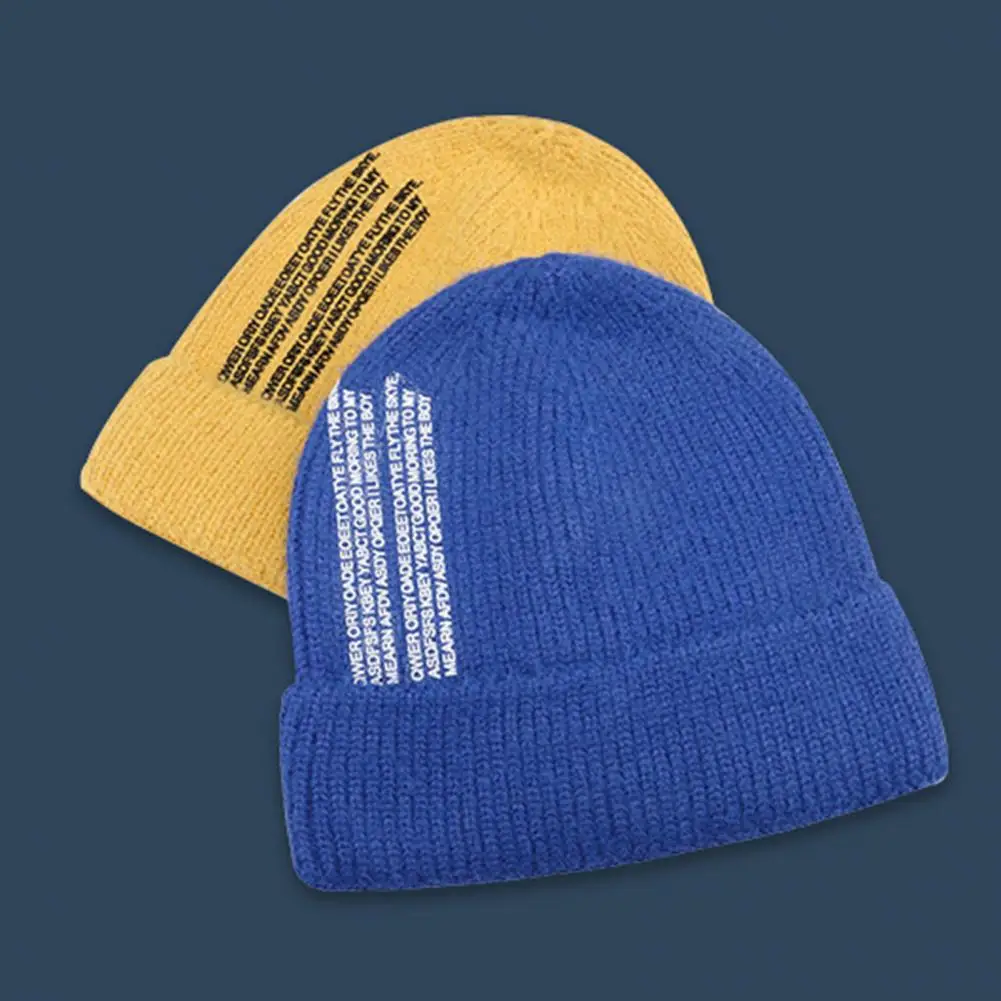 

Winter Hat Trendy Headwear Folded Brim Adjustable Winter Hat for Daily Life Men Winter Hat Women Beanie Hat