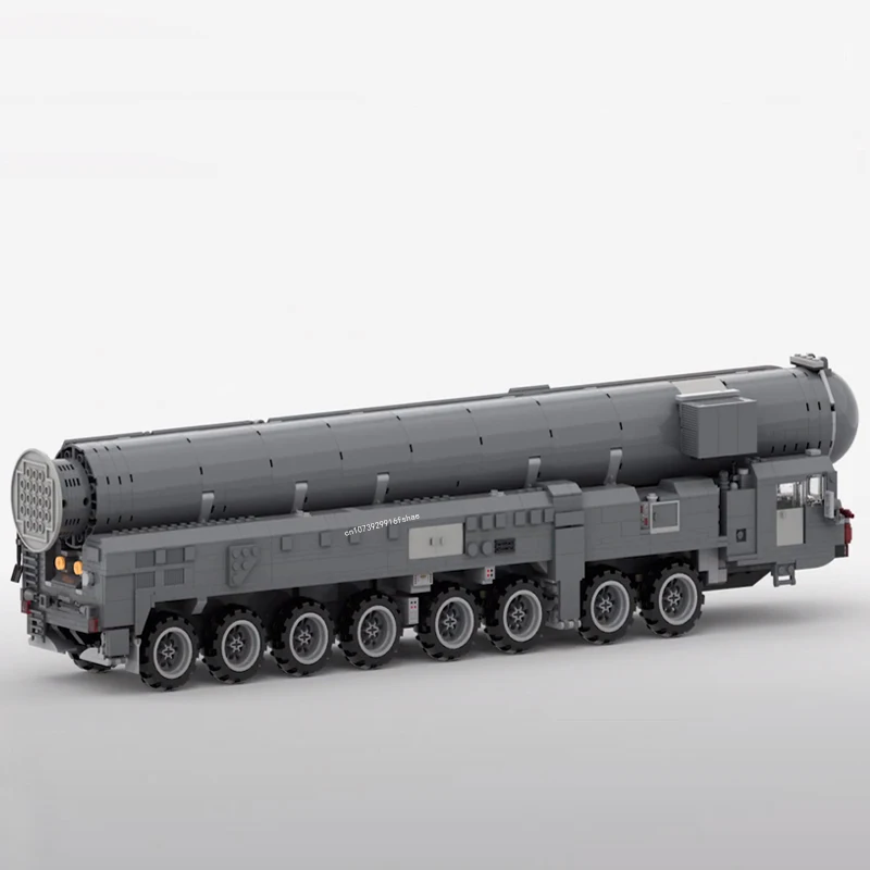 Фото 2199 шт. WW2 военный MOC масштаб 1:35 RT-2PM2 Topol-M ICBM модель пусковой установки DIY креативная высокотехнологичная детская игрушка в подарок бронированные автомобильные блоки №5