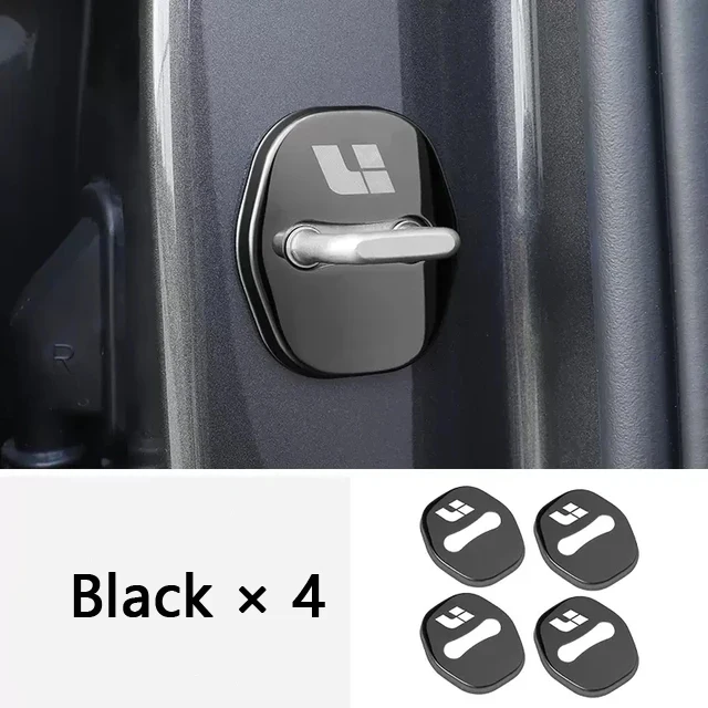 

Для LiXiang L9 металлический автомобильный дверной замок, защитный чехол с пряжкой, подушка амортизатора двери автомобиля, бесшумные аксессуары для Li Auto L7