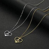 cxwind 2022new apr heart on fire stainless steel necklace gold rose gold necklace for the other half for mothers day