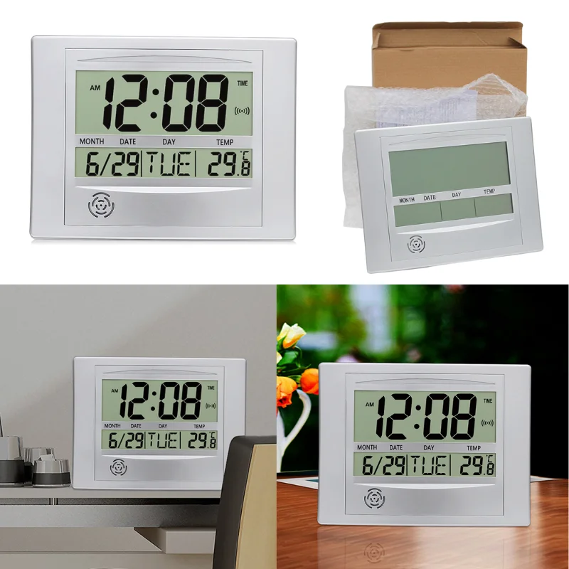 S Atomic Desk Alarm Large Display Battery Operated Calendar 