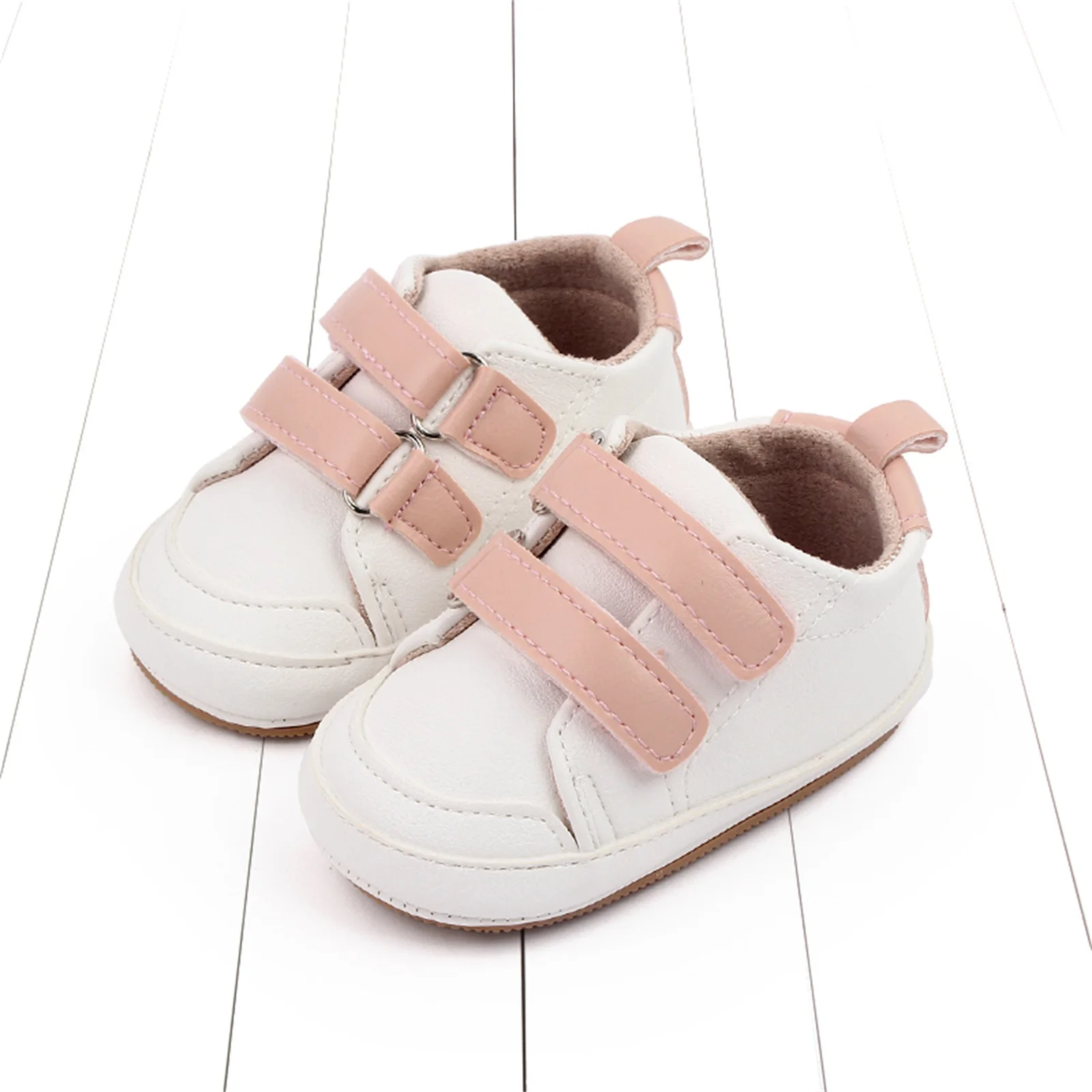 

New Baby Shoes PU Leather Moccasins Anti-Slip Sole Sneakers Toddler First Walker Close Toed Shoes Prewalker 0-18 Months