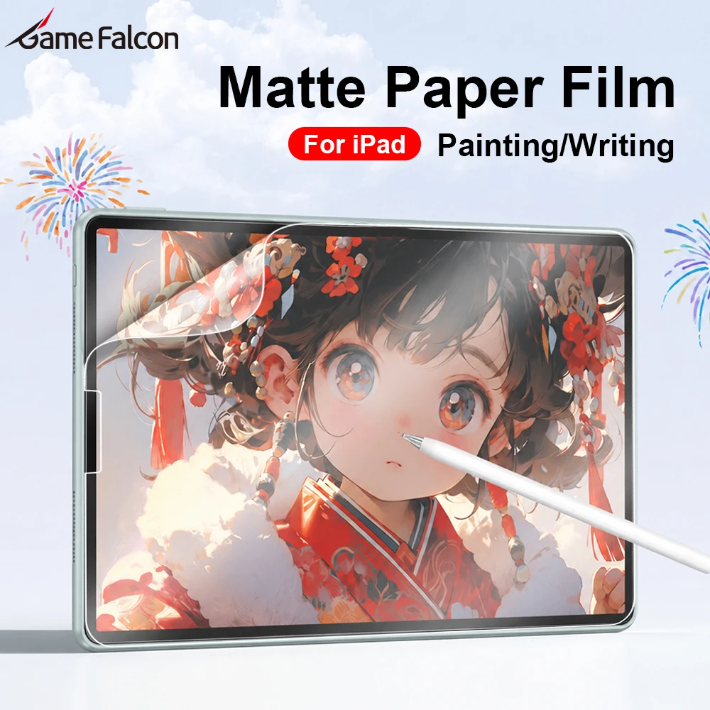 Фото Защитная пленка Paper Feel Film для iPad Pro 13 (M4, M5), 12.9 (M2, M3), 2026, а также для iPad A16, 10-го, 9-го поколений, Air 4, 5, Mini 6, 7 №1