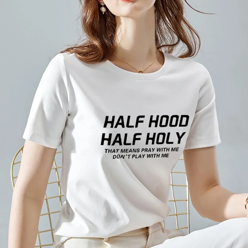 Футболка женская в стиле Харадзюку с круглым вырезом и коротким рукавом |