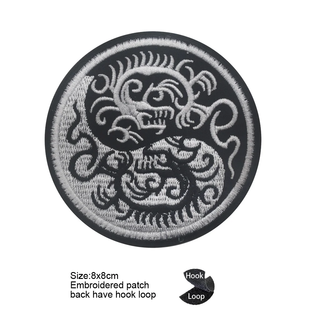 Нашивки с вышивкой в виде кошки китайском стиле